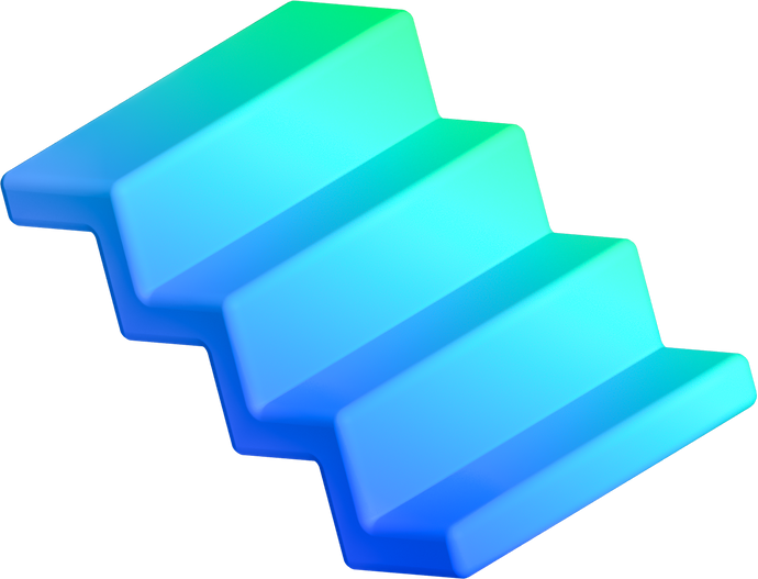 Vibrant Blocky 3D Shape Gradient Stair